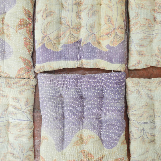 constance-and-denny-vintage-kantha-seat-pads-lilac-leaves-detail