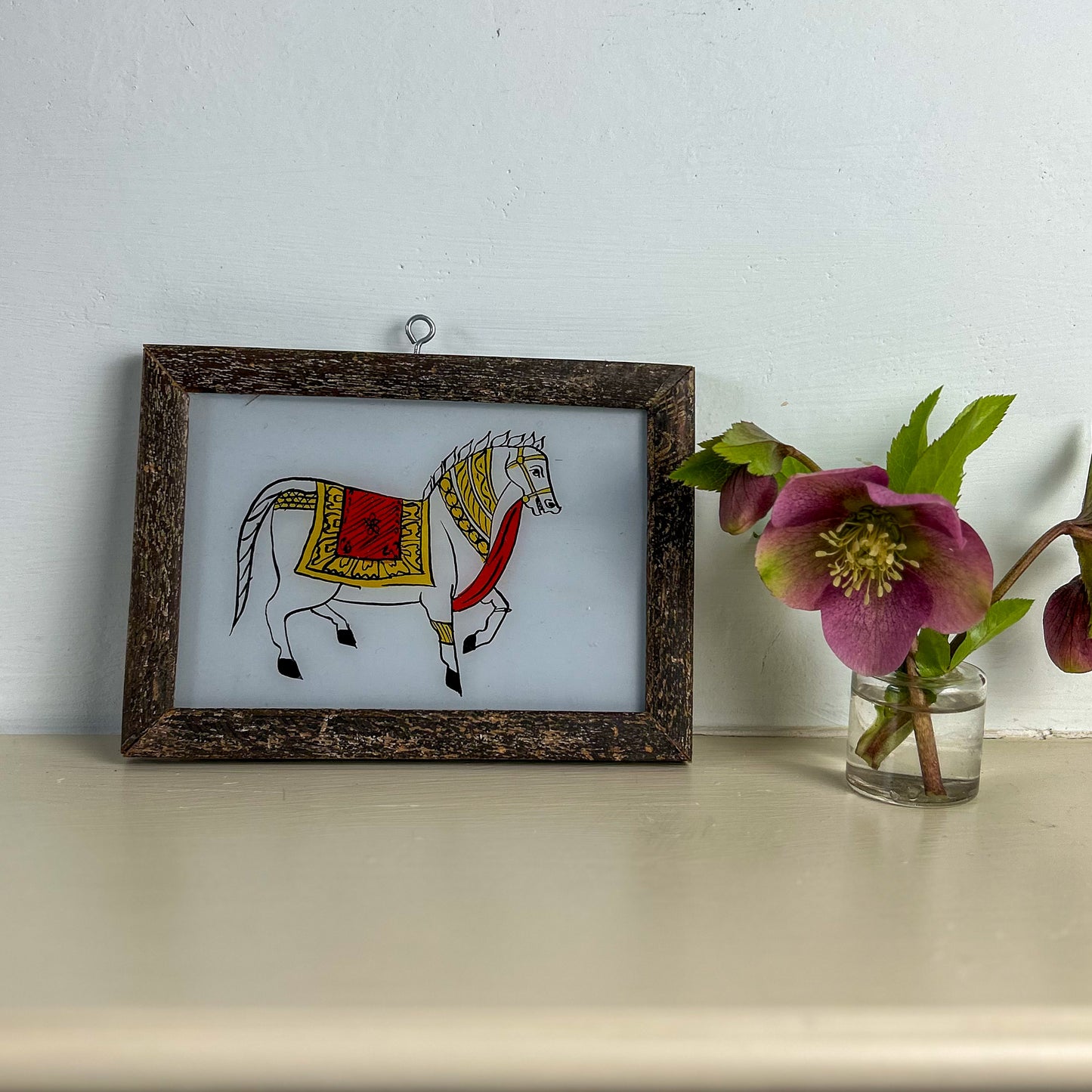 indian-glass-painting-horse-white-background-handpainted-indian-glass painting-small