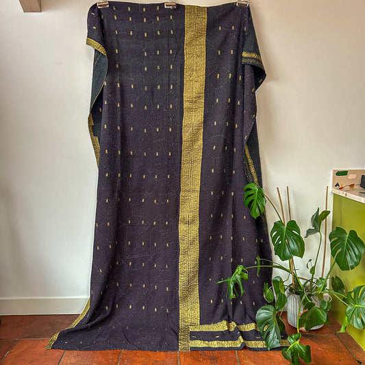 vintage-kantha-quilt-throw-black-gold