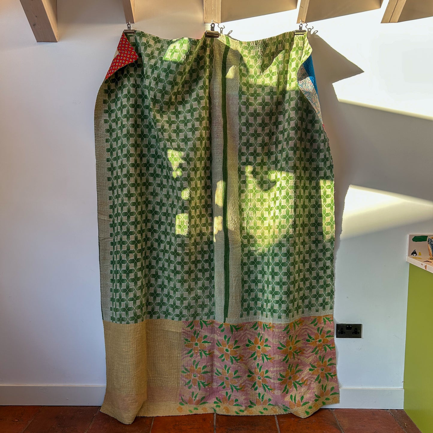 kantha green and pale