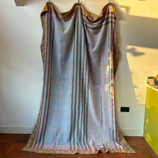 lilac kantha with res and gold boader