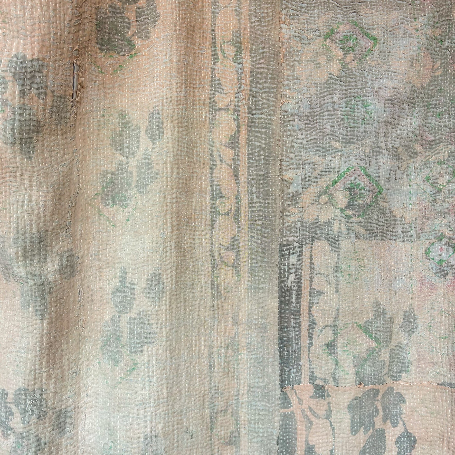 Textured fabric with a floral pattern in neutral colors