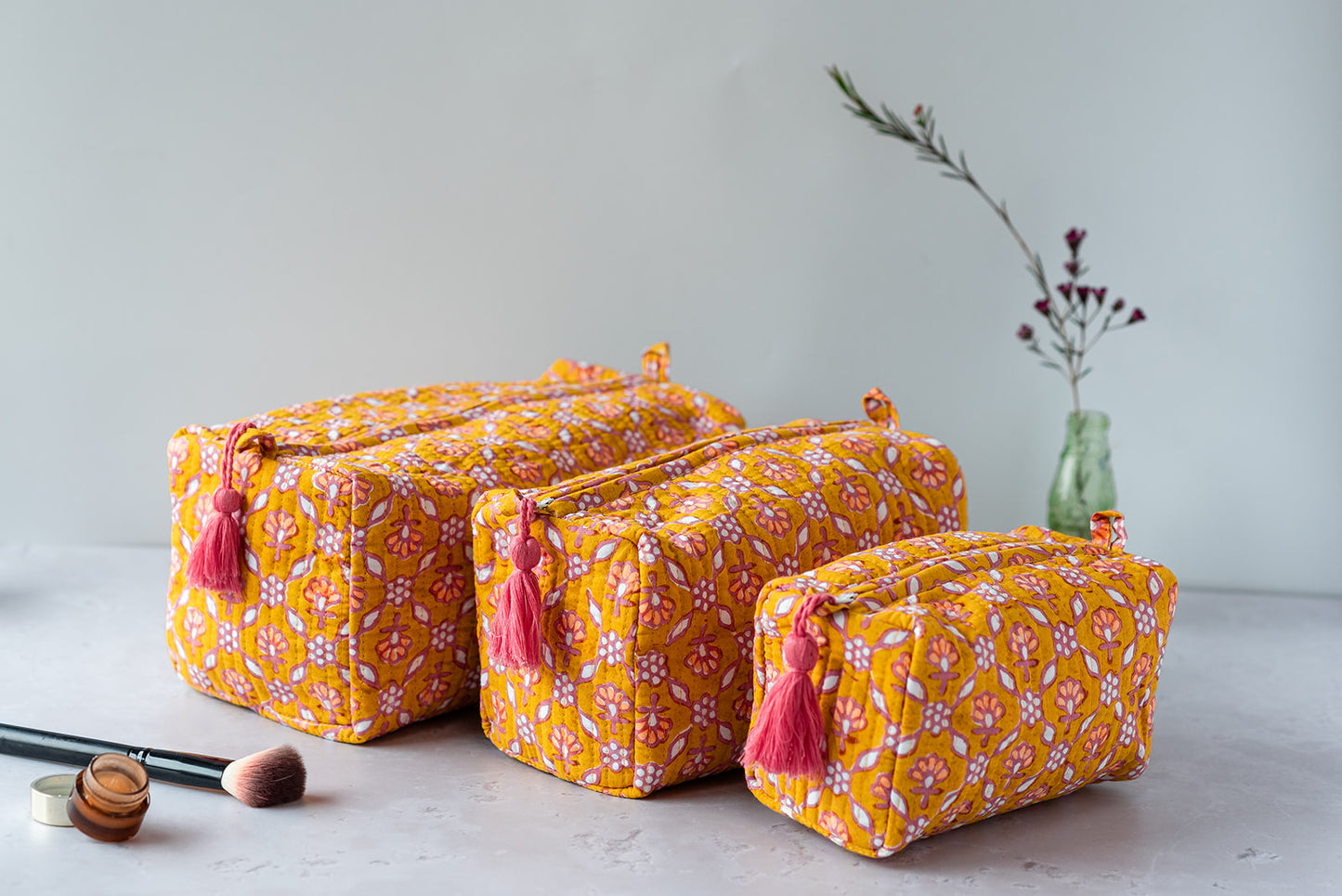 Cosmetic bag - 3 sizes, 4 designs