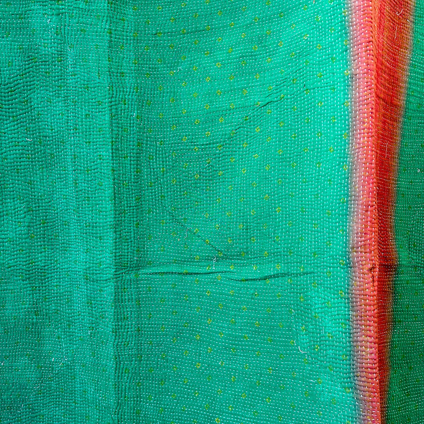 vintage kantha stitch detail 